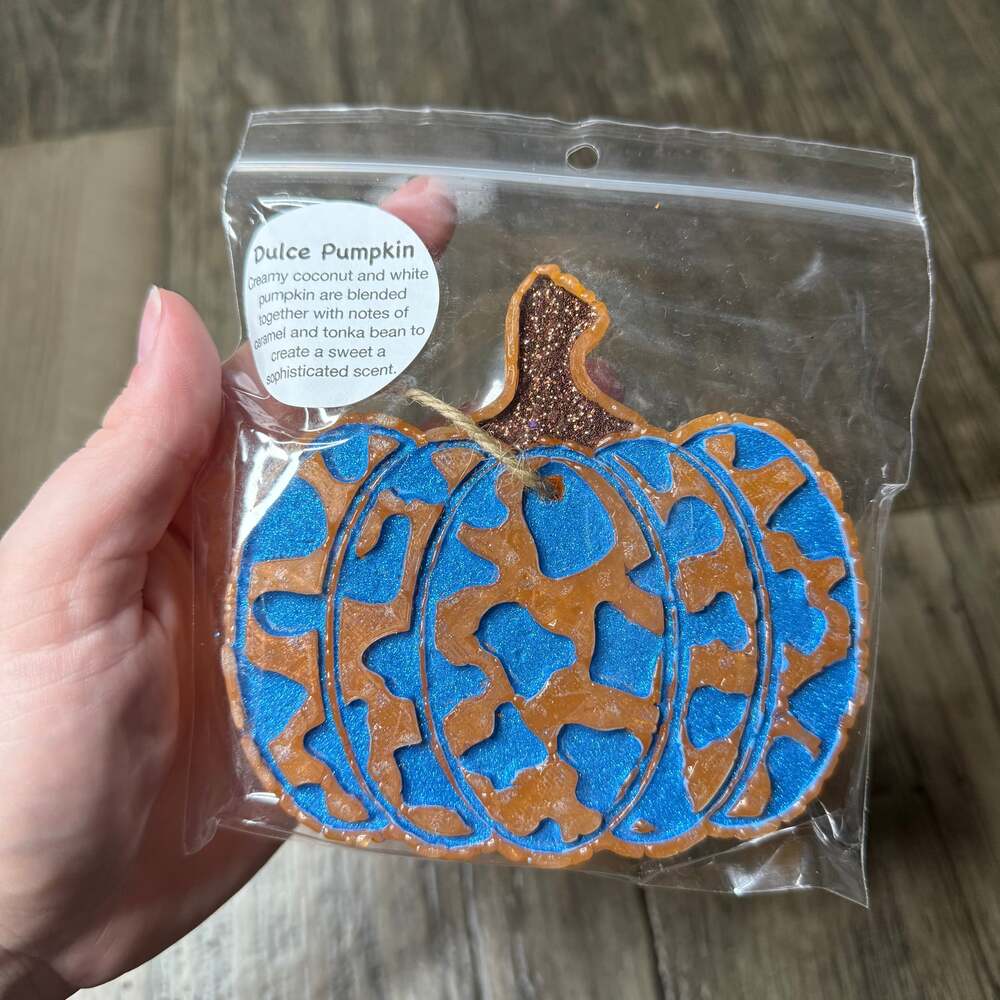 Cow Print Pumpkin Freshie Car Air Freshener